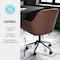 Martha Stewart Rayna Upholstered Office Chair in Saddle Brown/Oil Rubbed Bronze CH-220921-6-BR-BK-MS - alternate 2